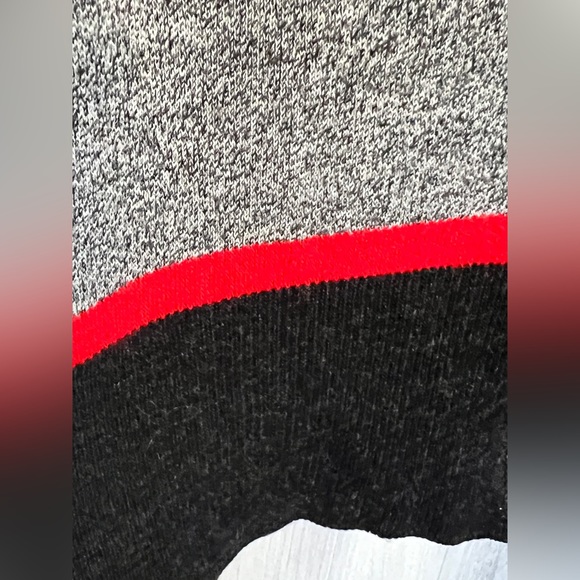 Vintage Karen Lessly small woman’s grey, red and black attached sweater set - Picture 2 of 6